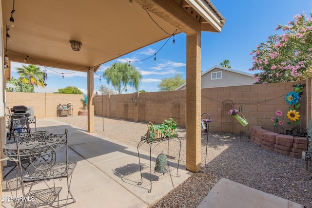 view of patio / terrace featuring a fenced backyard