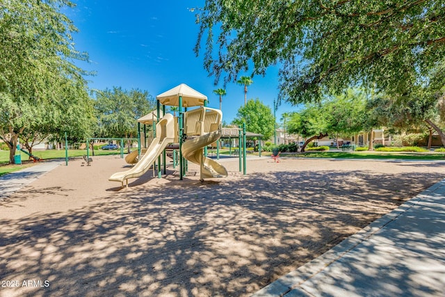 view of community jungle gym