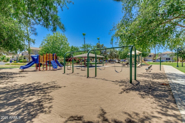view of community jungle gym