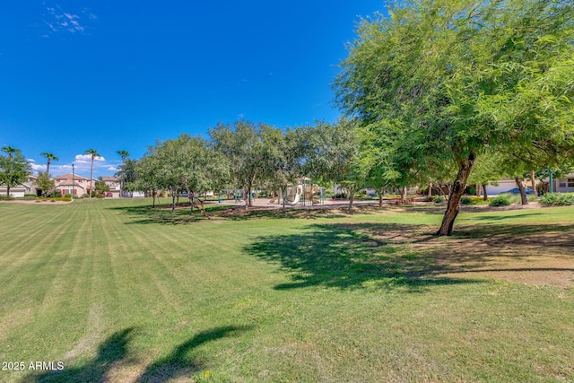 surrounding community with a lawn