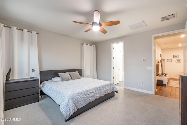 923 W Yellowstone Way, Chandler, AZ 85248 - bedroom featuring a ceiling fan and connected bathroom
