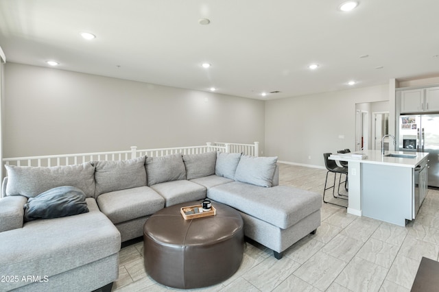 155 N Lakeview Blvd Unit 268, Chandler, AZ 85225 - living room with recessed lighting and baseboards