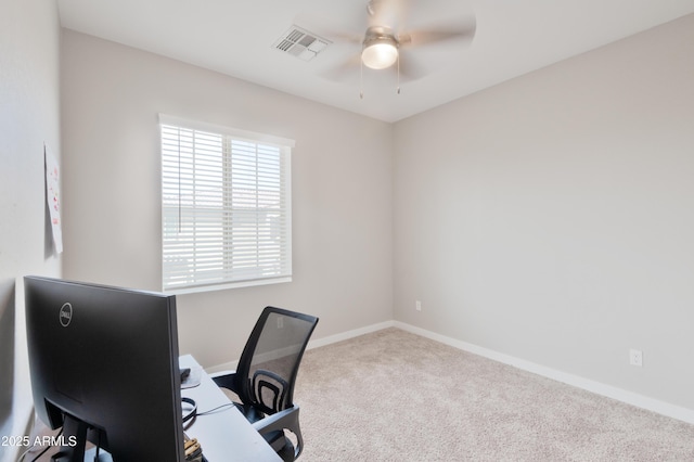 155 N Lakeview Blvd Unit 268, Chandler, AZ 85225 - office space featuring a ceiling fan, carpet floors, and baseboards