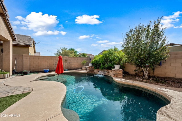 view of pool with a fenced in pool and a fenced backyard