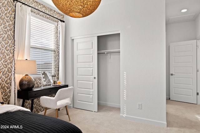 7333 W Buckhorn Trl, Peoria, AZ 85383 - bedroom featuring light colored carpet, a closet, and baseboards