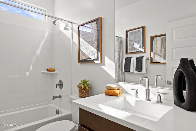 7333 W Buckhorn Trl, Peoria, AZ 85383 - bathroom with vanity, bathtub / shower combination, and toilet