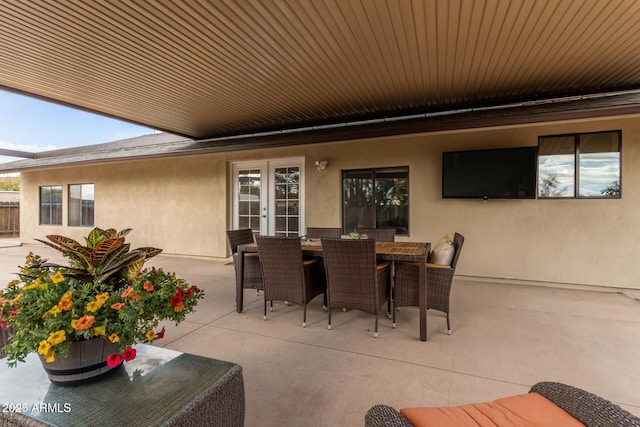 view of patio / terrace with french doors