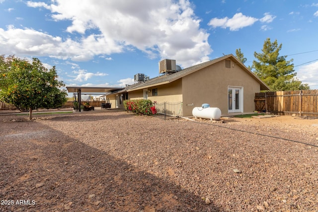 view of home's exterior featuring central AC