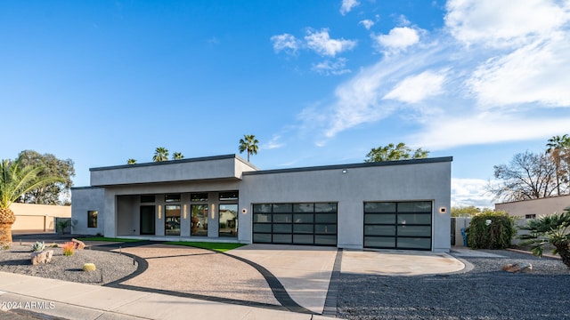 view of property with a garage