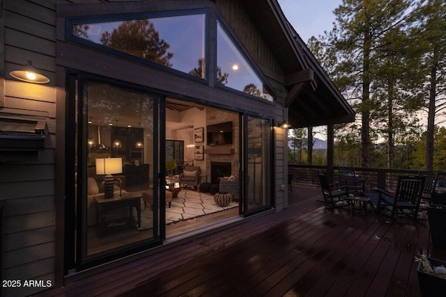 view of wooden deck