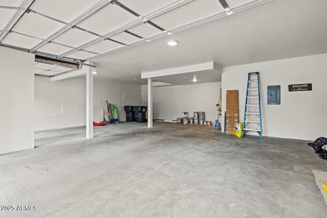 garage featuring electric panel
