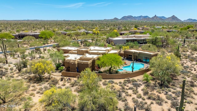 30600 N Pima Rd N Unit 81, Scottsdale, AZ 85266 - drone / aerial view of a pool area and a mountain backdrop