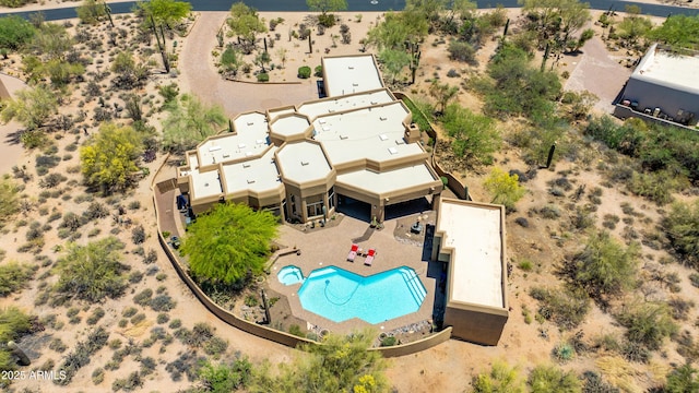 30600 N Pima Rd N Unit 81, Scottsdale, AZ 85266 - bird's eye view of a pool and a desert landscape