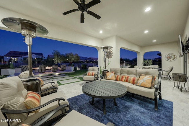 view of patio with an outdoor living space