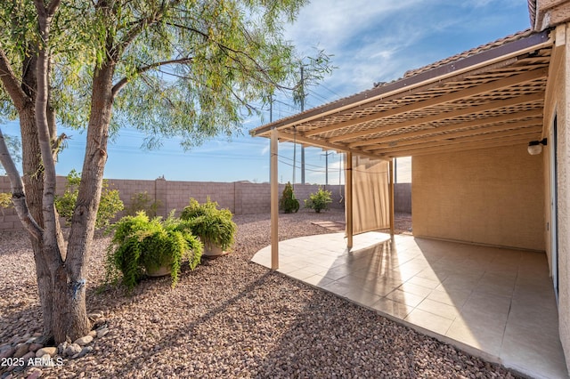 view of patio / terrace with a fenced backyard