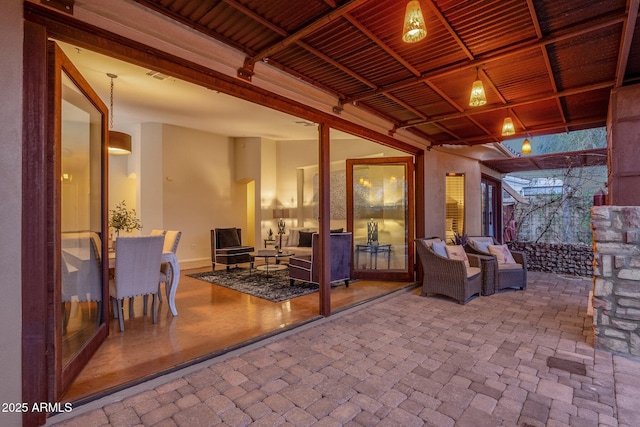 view of patio / terrace featuring an outdoor hangout area