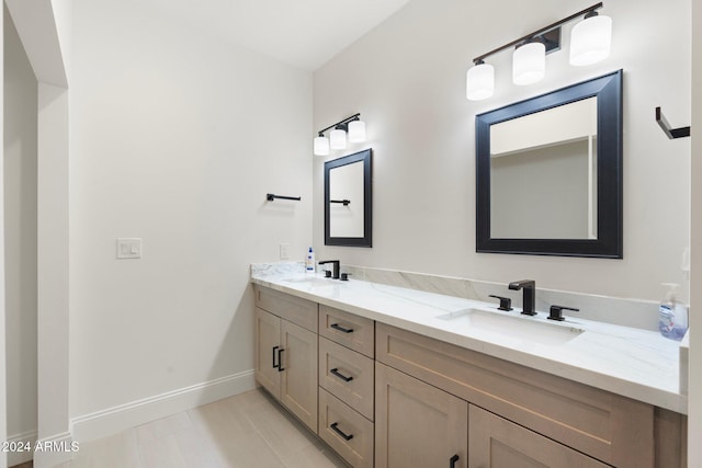 bathroom featuring tile patterned floors and vanity