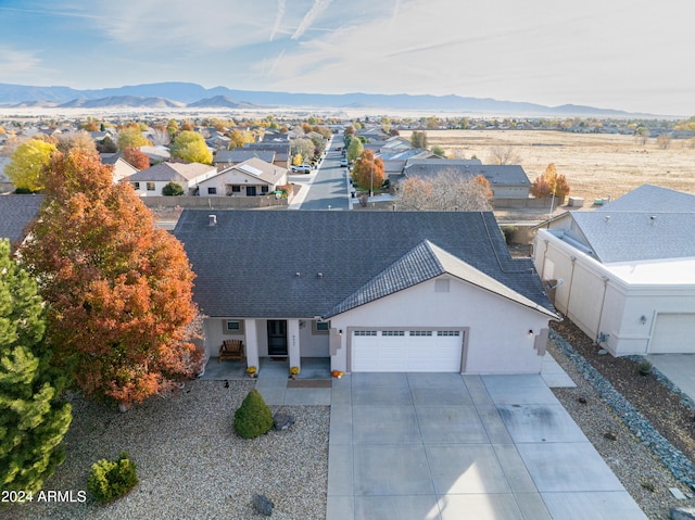 aerial view featuring a mountain view