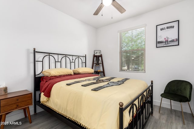 1736 E Joelle Dr, Casa Grande, AZ 85122 - bedroom featuring wood finished floors and a ceiling fan