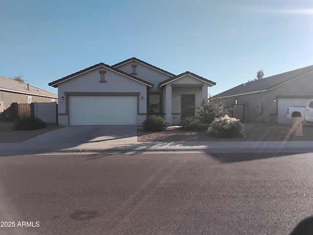 view of front facade featuring a garage