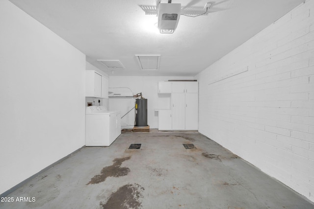 9639 W Cinnabar Ave Unit A, Peoria, AZ 85345 - garage with washer / dryer, electric water heater, and a garage door opener