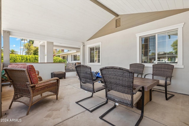 view of patio / terrace featuring an outdoor living space