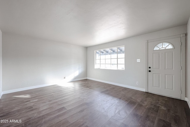 entryway with wood-type flooring