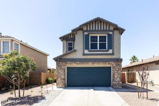 view of front facade with a garage