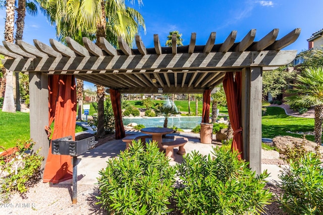 view of patio / terrace with a pergola