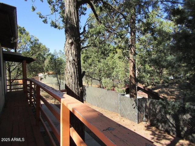 wooden deck with fence