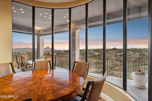 view of unfurnished dining area