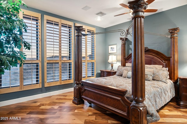 bedroom featuring hardwood / wood-style floors