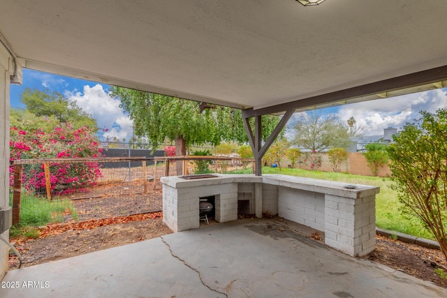 view of patio / terrace featuring a fenced backyard