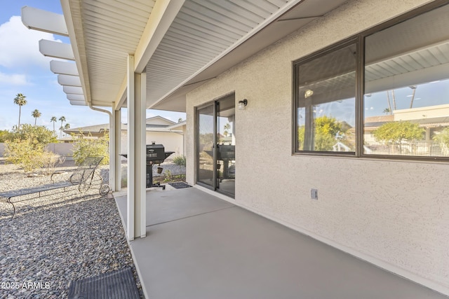 view of patio featuring area for grilling