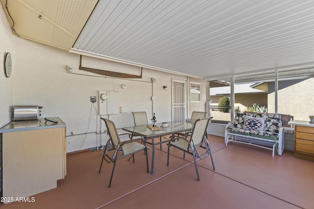 view of sunroom