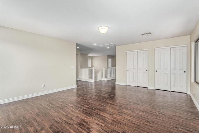 4507 E Lantern Pl, Gilbert, AZ 85297 - unfurnished living room with wood finished floors, baseboards, and recessed lighting