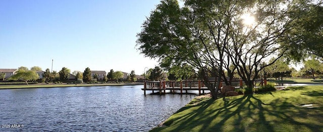 4507 E Lantern Pl, Gilbert, AZ 85297 - dock area featuring a water view and a yard