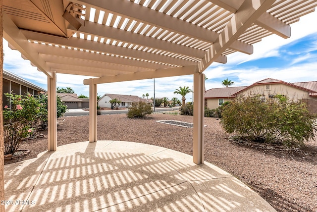 view of patio with a pergola