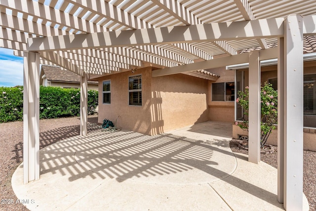 view of patio / terrace featuring a pergola