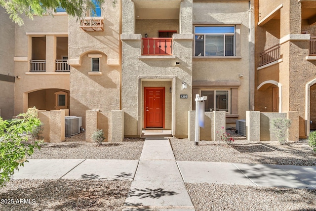 view of front of house with central AC unit