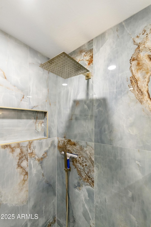 1656 W Meseto Cir, Mesa, AZ 85202 - bathroom with a marble finish shower
