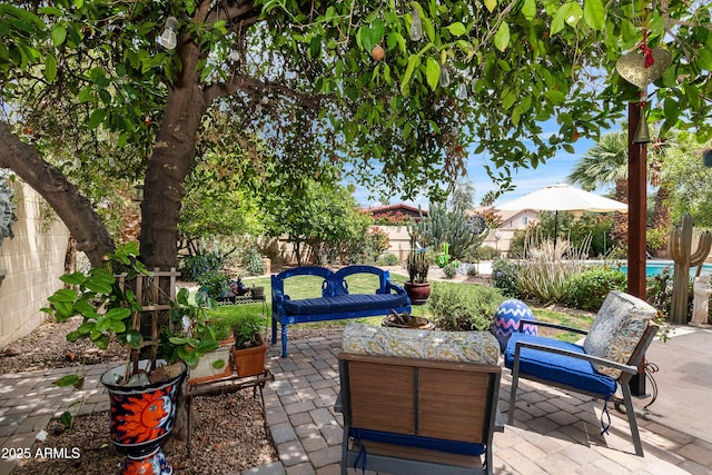 1656 W Meseto Cir, Mesa, AZ 85202 - fenced backyard with a patio area