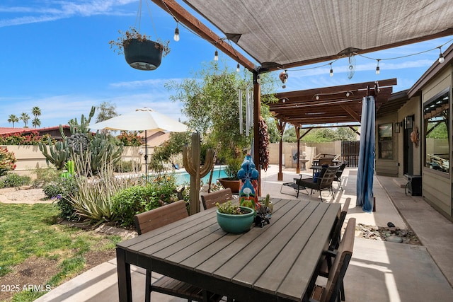 1656 W Meseto Cir, Mesa, AZ 85202 - fenced backyard featuring a patio and outdoor dining area