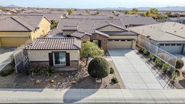 exterior space featuring a mountain view