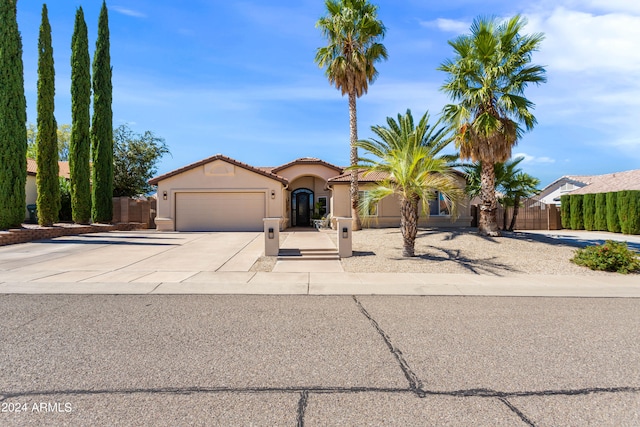 view of front of house featuring a garage