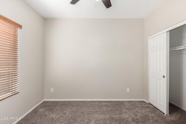 22125 N 29th Ave Unit 158, Phoenix, AZ 85027 - unfurnished bedroom featuring carpet, a closet, baseboards, and ceiling fan
