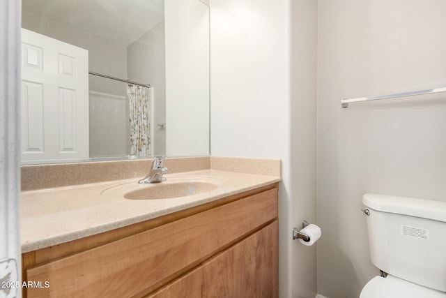 22125 N 29th Ave Unit 158, Phoenix, AZ 85027 - bathroom featuring vanity, toilet, and curtained shower