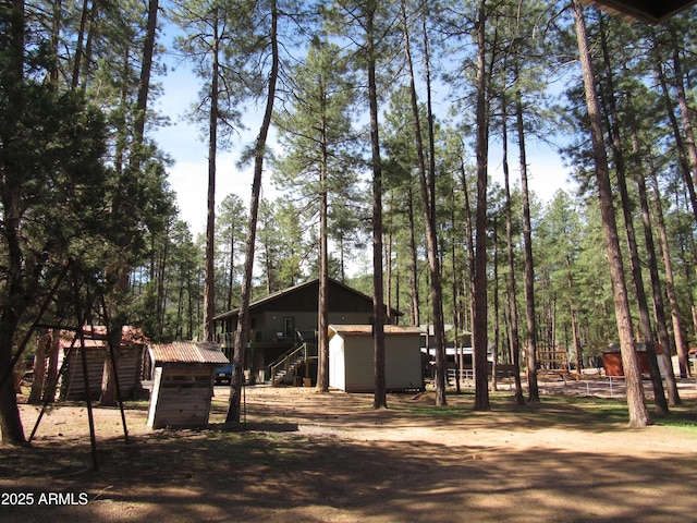 9016 W Fossil Creek Rd, Pine, AZ 85544 - view of shed with stairs