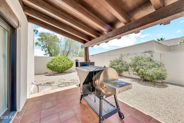 6215 E Surrey Ave, Scottsdale, AZ 85254 - fenced backyard featuring a patio and area for grilling