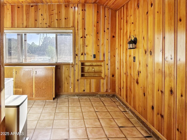 9107 W Fossil Creek Rd, Strawberry, AZ 85544 - unfurnished dining area featuring wood walls, lofted ceiling, and wood ceiling